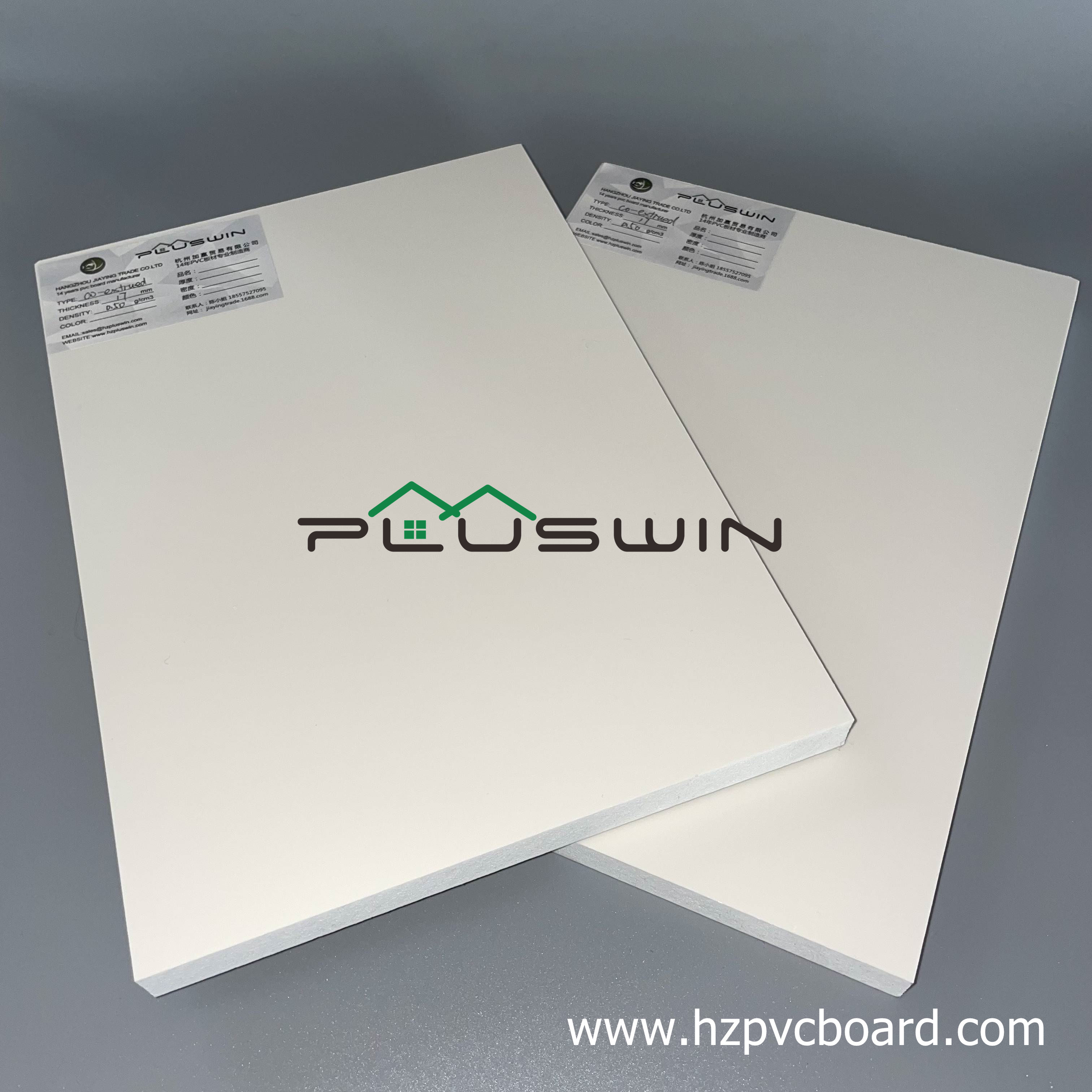 PLUSWIN PVC COEXTRUSION FOAM BOARD RIGID BOARD MIRROR SURFACE